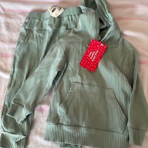 PatPat Kids Matching Set in Sage Green